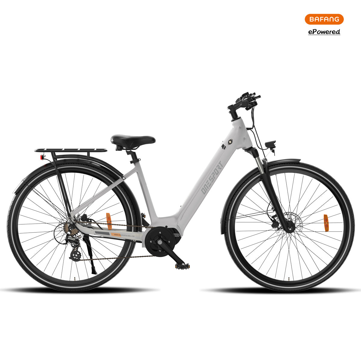 Onesport OT07 advanced city e-bike with aluminum alloy frame, its lightweight frame supports riders take it to everywhere.