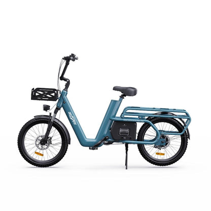 Powerful electric motor on the OneSport OT01, allowing easy uphill rides with heavy cargo.