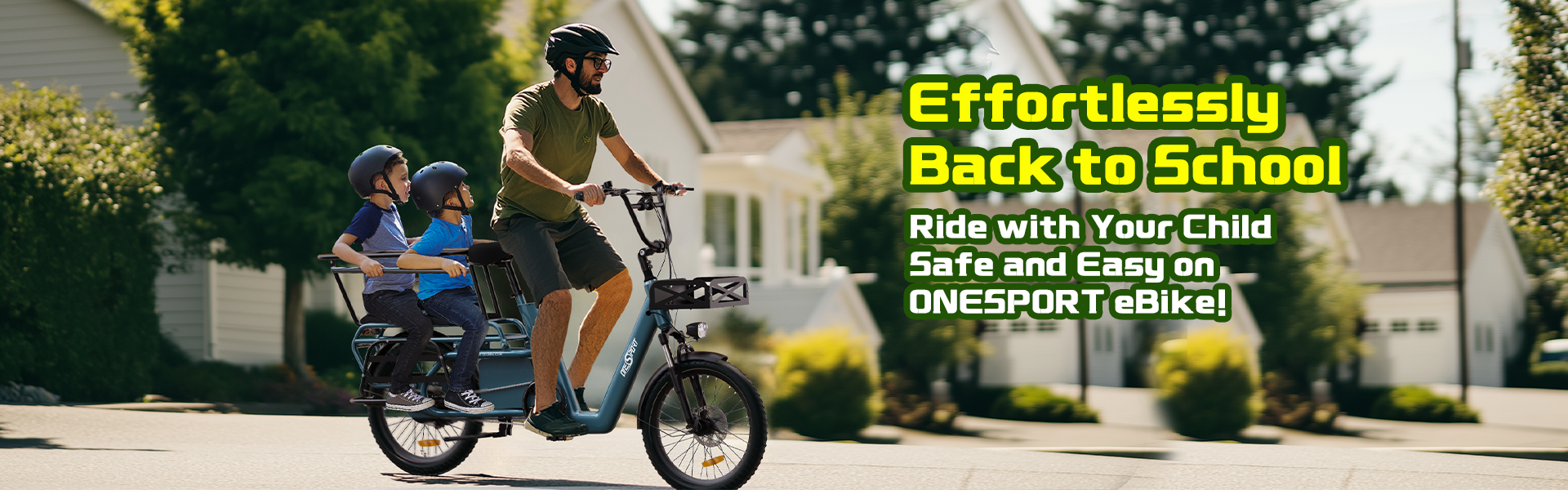 Effortlessly Back to School, Ride with Your Child Safe and Easy on ONESPORT eBike!