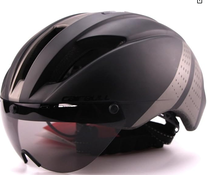 a black helmet of e-bike